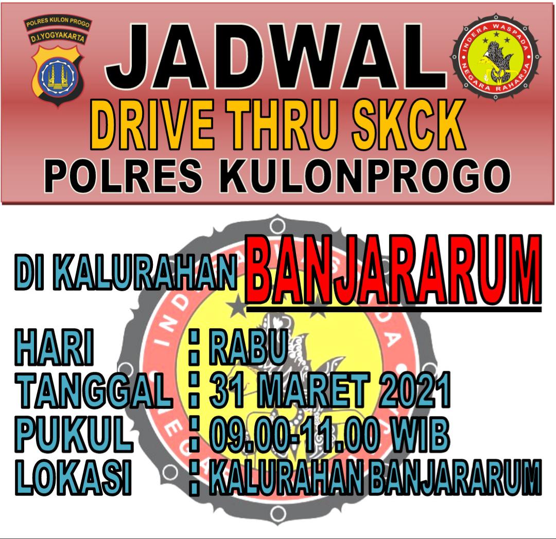JADWAL DRIVE THRU SCK